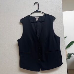 H&M Black Sleeveless Vest Top - Size Large
